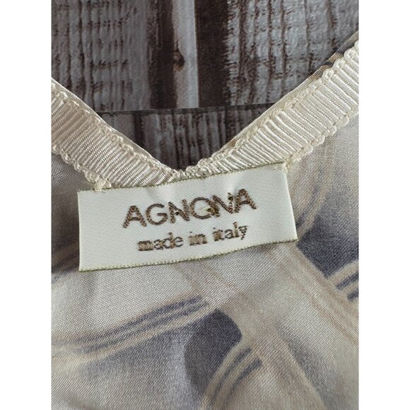 AGNONA 100% Silk sleeveless Top Tank blouse sz 50 US 14 NWOT Made in Italy $849 - Picture 6 of 6